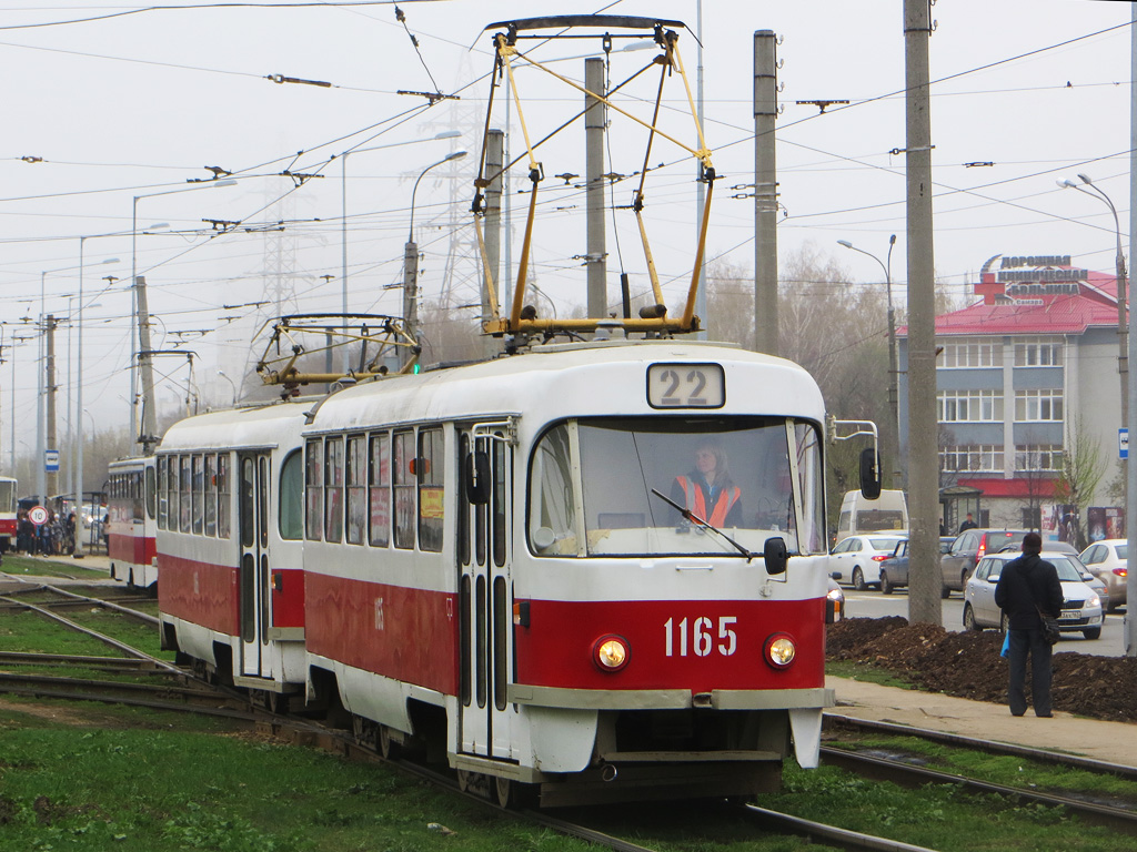 Самара, Tatra T3SU (двухдверная) № 1165