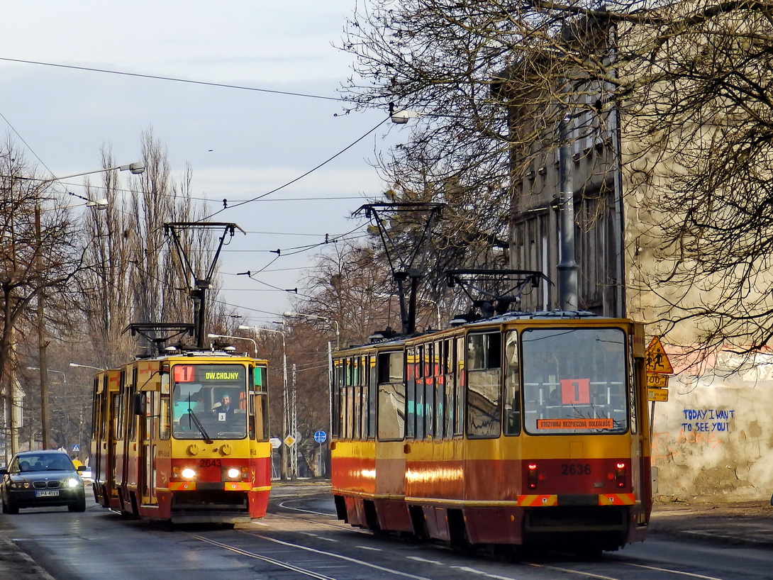 Лодзь, Konstal 805Na № 2643; Лодзь, Konstal 805Na № 2636