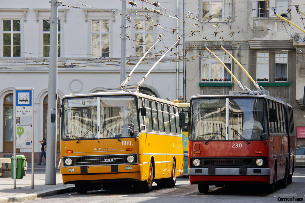Будапешт, Ikarus 260.T1 № 600; Будапешт, Ikarus 280.94 № 230