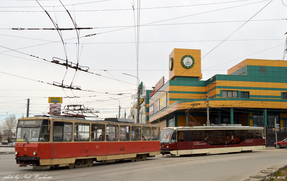 Тула, 71-407 № 12; Тула, Tatra T6B5SU № 13