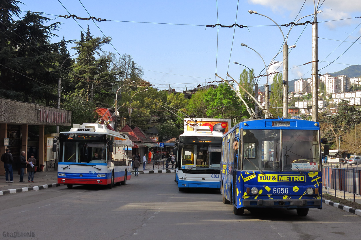 克里米亚无轨电车, Bogdan T70115 # 8409; 克里米亚无轨电车, Škoda 14Tr02/6 # 6050