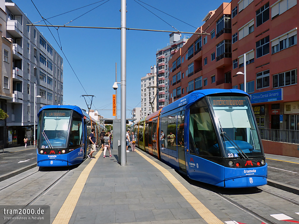 Санта-Крус-де-Тенерифе, Alstom Citadis 302 № 22; Санта-Крус-де-Тенерифе, Alstom Citadis 302 № 23