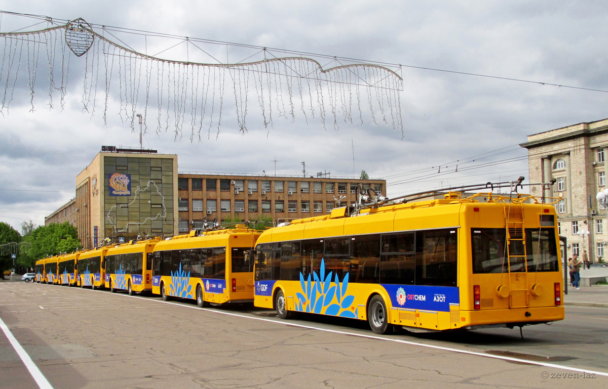 Čerkasai, BKM 321 nr. 399; Čerkasai, BKM 321 nr. 395; Čerkasai, BKM 321 nr. 396; Čerkasai, BKM 321 nr. 389; Čerkasai, BKM 321 nr. 391; Čerkasai, BKM 321 nr. 398; Čerkasai, BKM 321 nr. 390; Čerkasai — New BKM trolleybuses; Čerkasai — Presentations of new trolleybuses