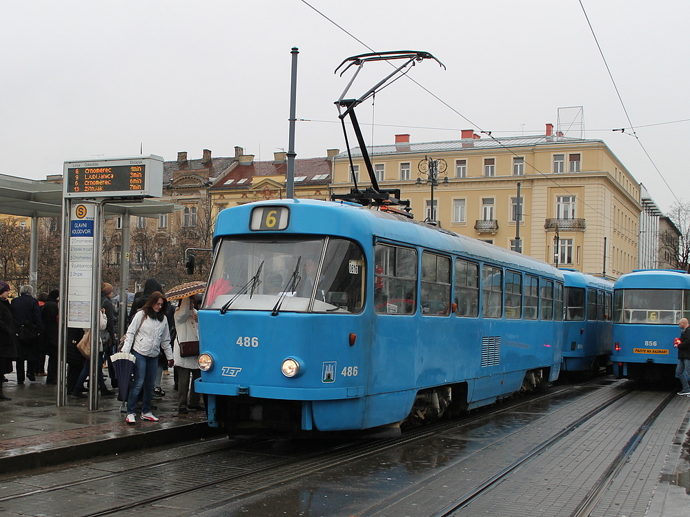 Загреб, Tatra T4YU № 486