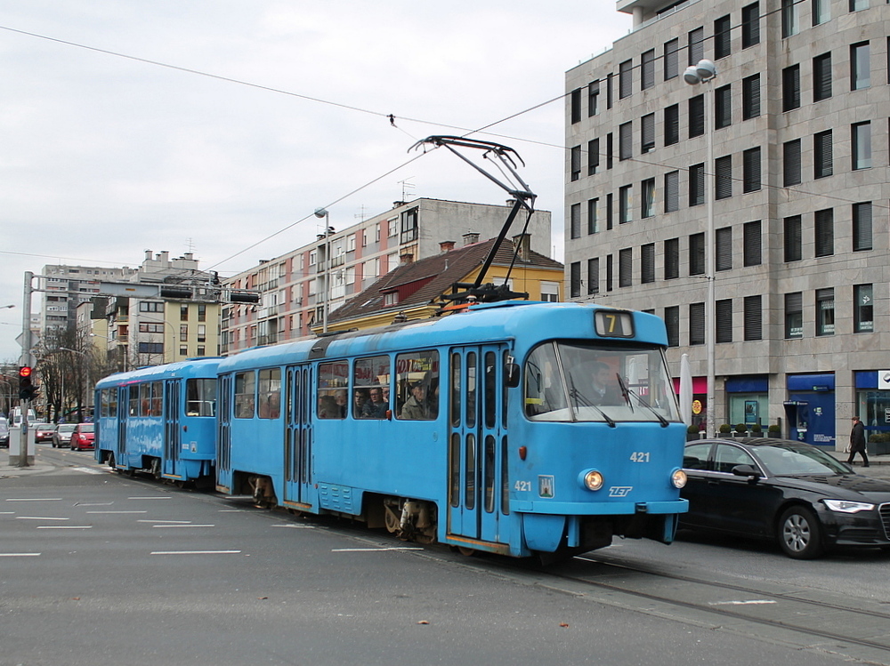 Загреб, Tatra T4YU № 421