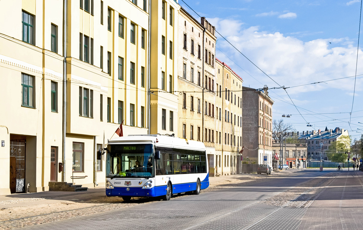 Riga, Škoda 24Tr Irisbus Citelis N°. 29222; Riga — Tramway Lines and Infrastructure