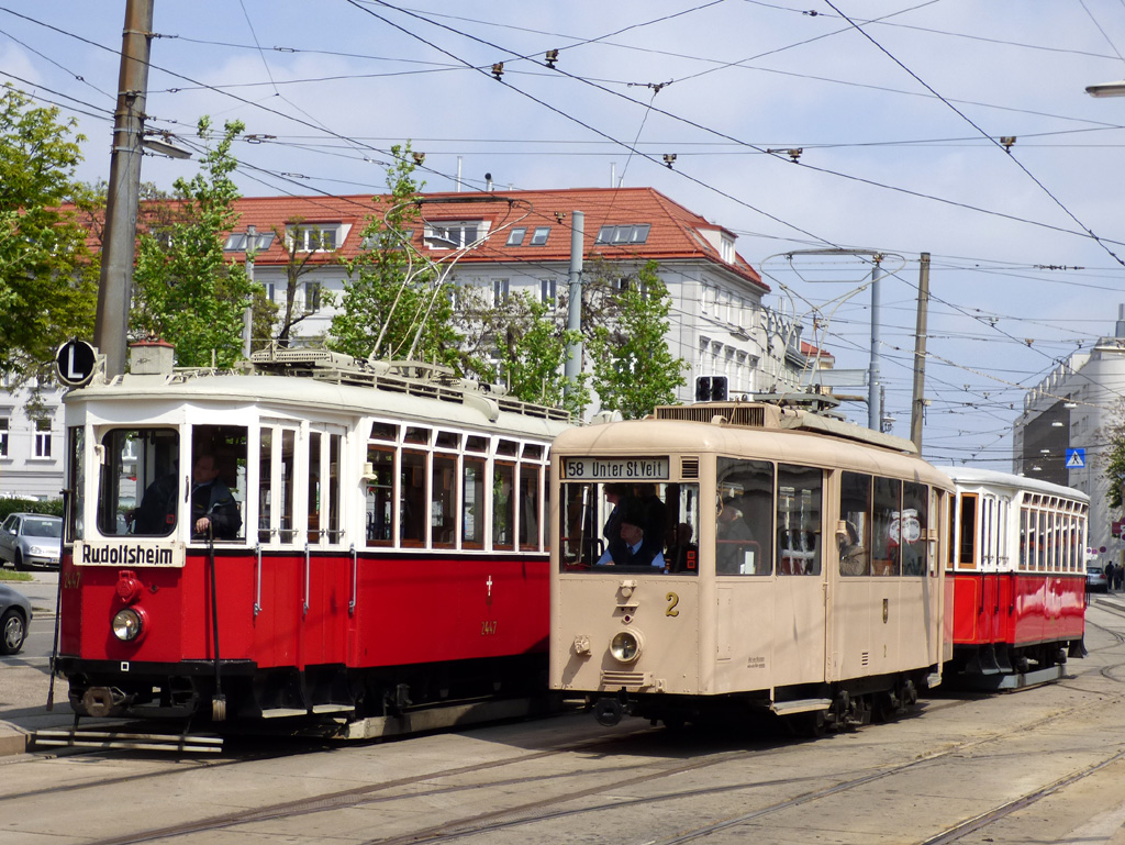 Відень, Simmering Type K № 2447; Відень, Fuchs KSW моторный № 2; Відень — 245. поездка VEF — 06.05.2016. Відень, Simmering Type K № 2447; Відень, Fuchs KSW моторный № 2; Відень — 245. поездка VEF — 06.05.2016.