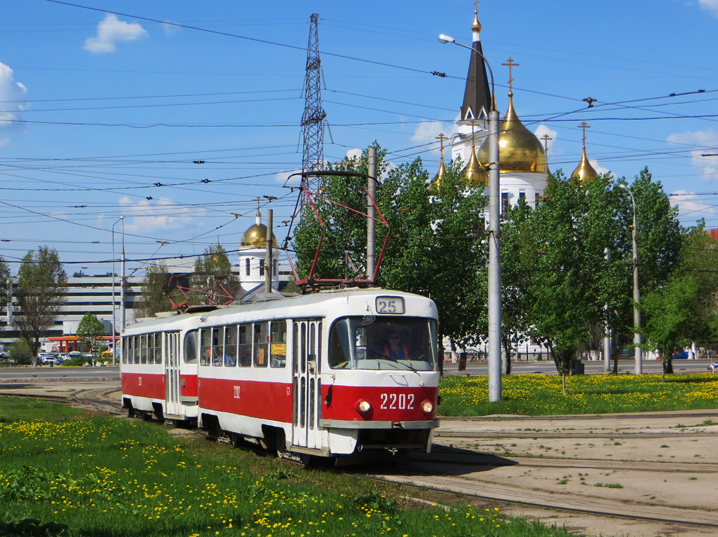 Самара, Tatra T3SU (двухдверная) № 2202; Самара — Конечные станции и кольца (трамвай)