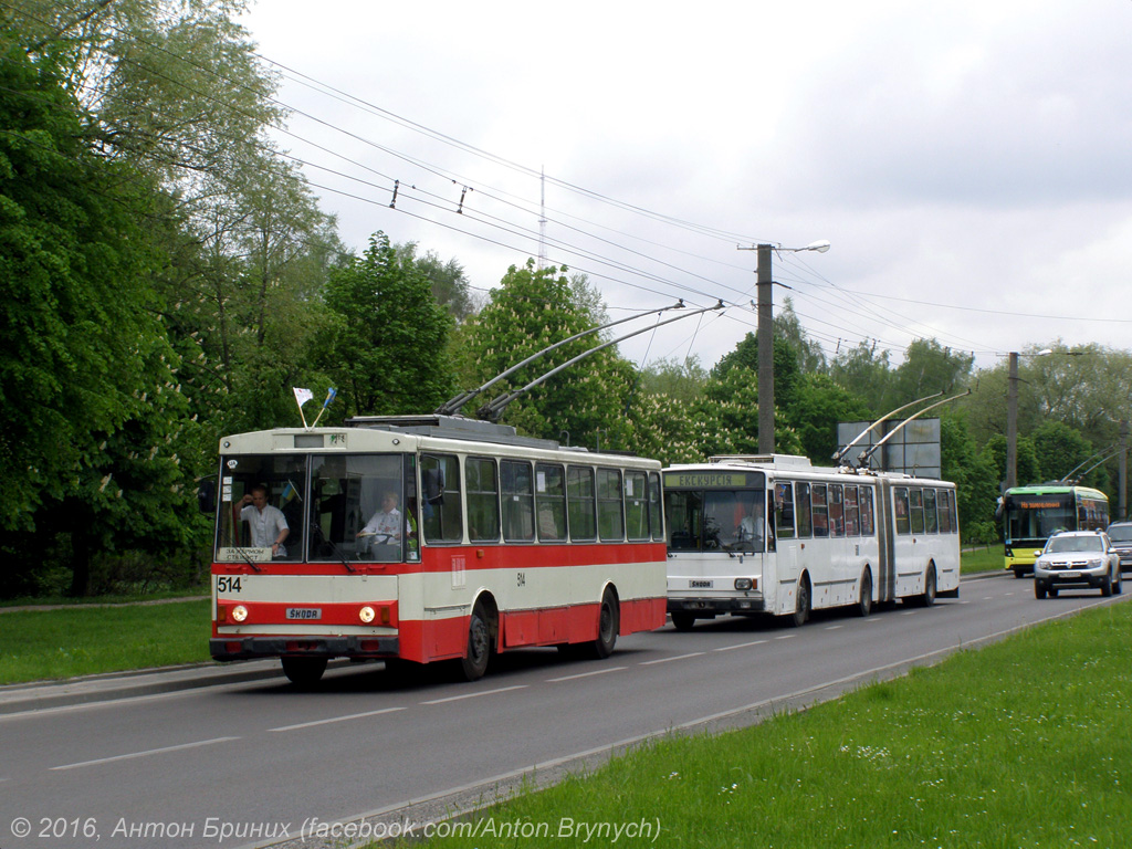 利沃夫, Škoda 14Tr02/6 # 514; 利沃夫 — Trolleybus parade to celebrate the 760 anniversary of the city