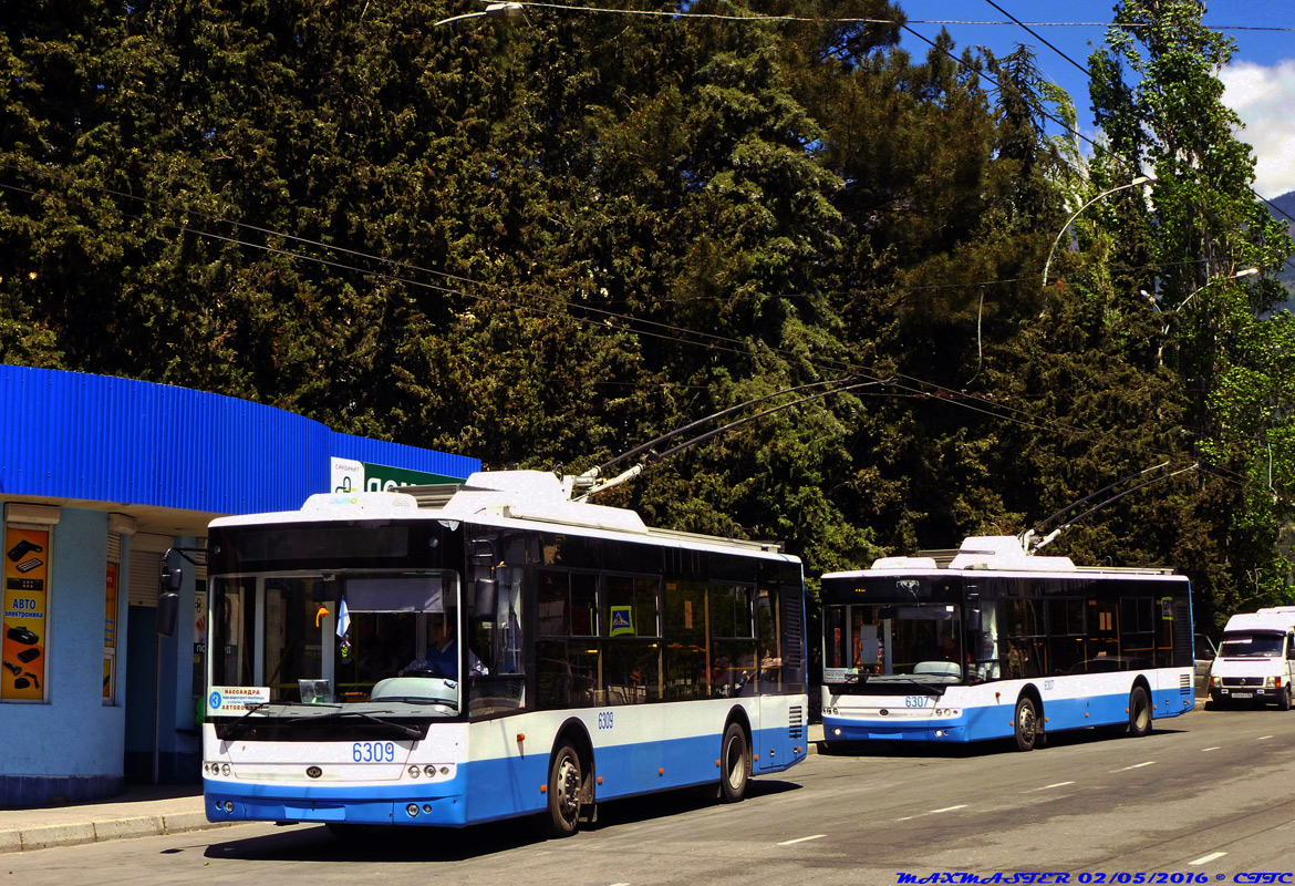 Крымский троллейбус, Богдан Т60111 № 6309; Крымский троллейбус, Богдан Т60111 № 6307