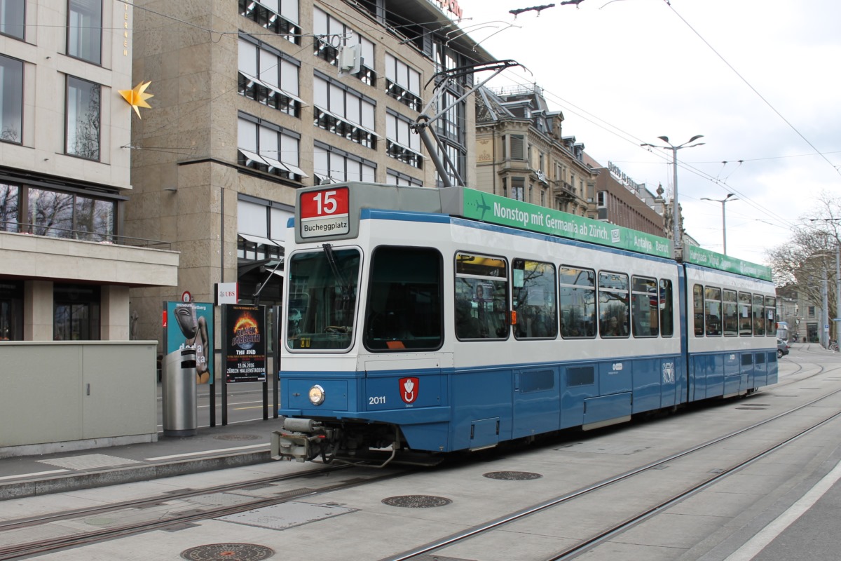 Цюрих, SWS/SWP/BBC Be 4/6 "Tram 2000" № 2011