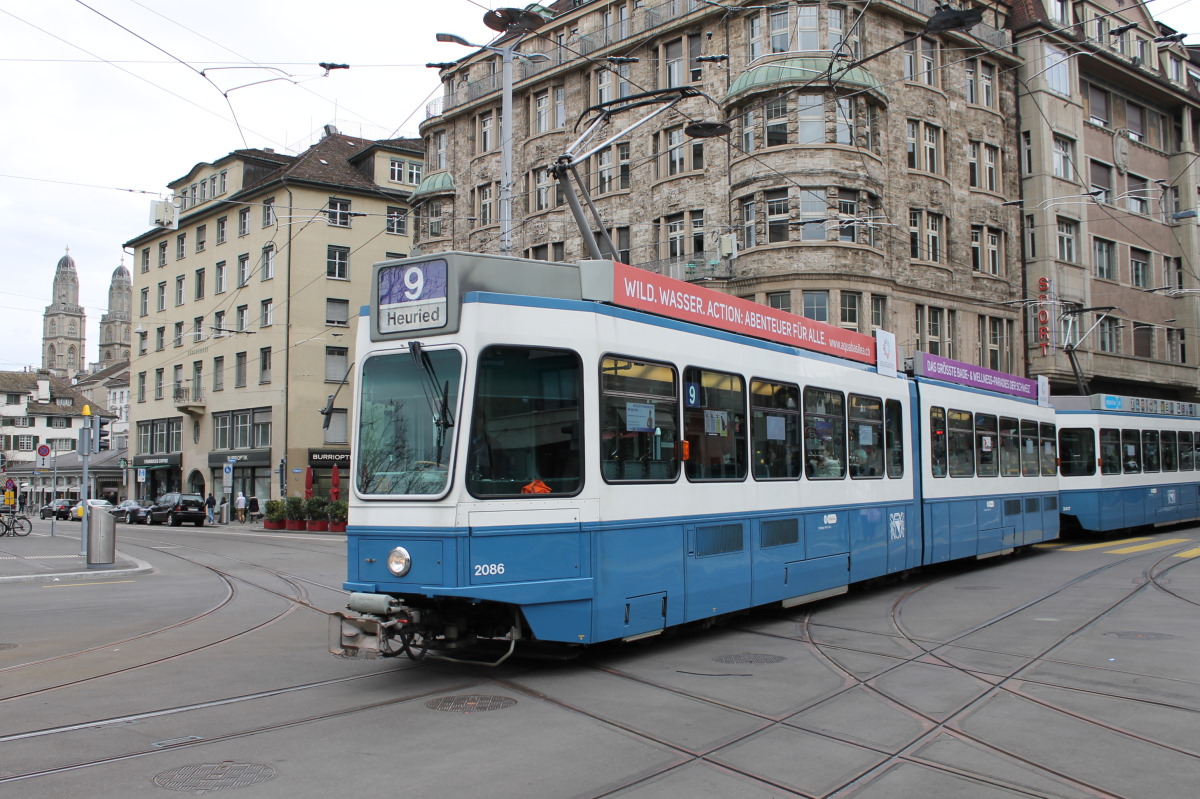 Цюрих, SWP/SIG/BBC Be 4/6 "Tram 2000" № 2086