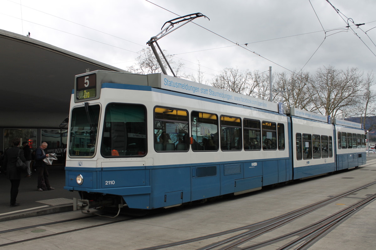 Цюрих, SWP/SIG/ABB Be 4/8 "Tram 2000 Sänfte" № 2110