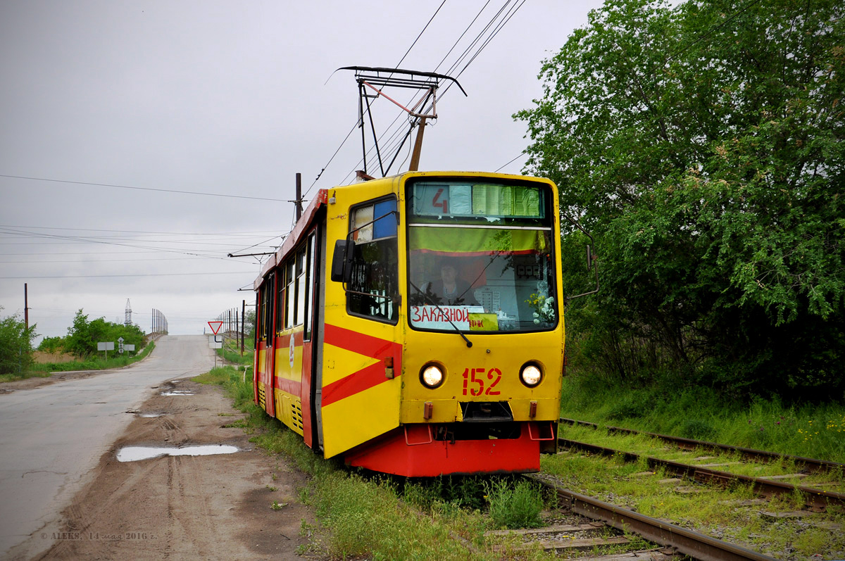 Voljski, 71-611 Nr. 152; Voljski — Tour of the tram line "ZOS" on the KTM 71-611 (14.05.16); Voljski — ZOS tram link