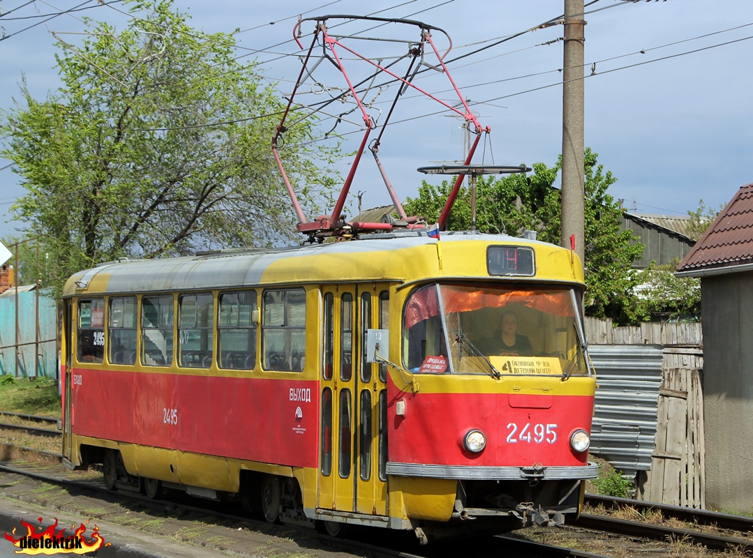 Волгоград, Tatra T3SU (двухдверная) № 2495
