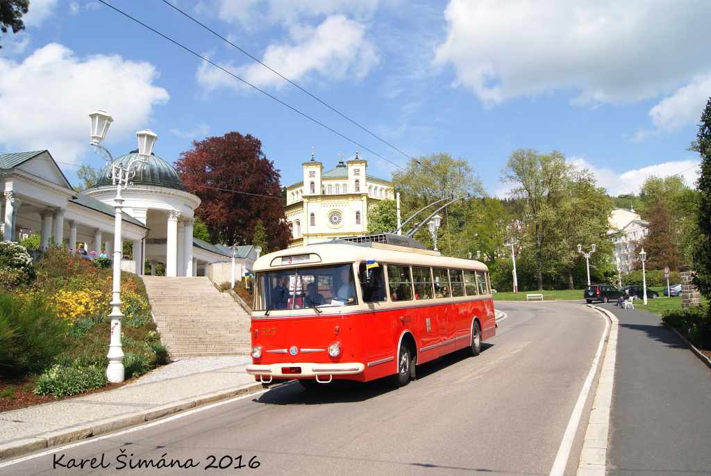 Pilsen, Škoda 9TrHT26 Nr. 323; Marienbad — Start of the spa season; Marienbad — Trolleybuses from other cities • Trolejbusy z jiných měst