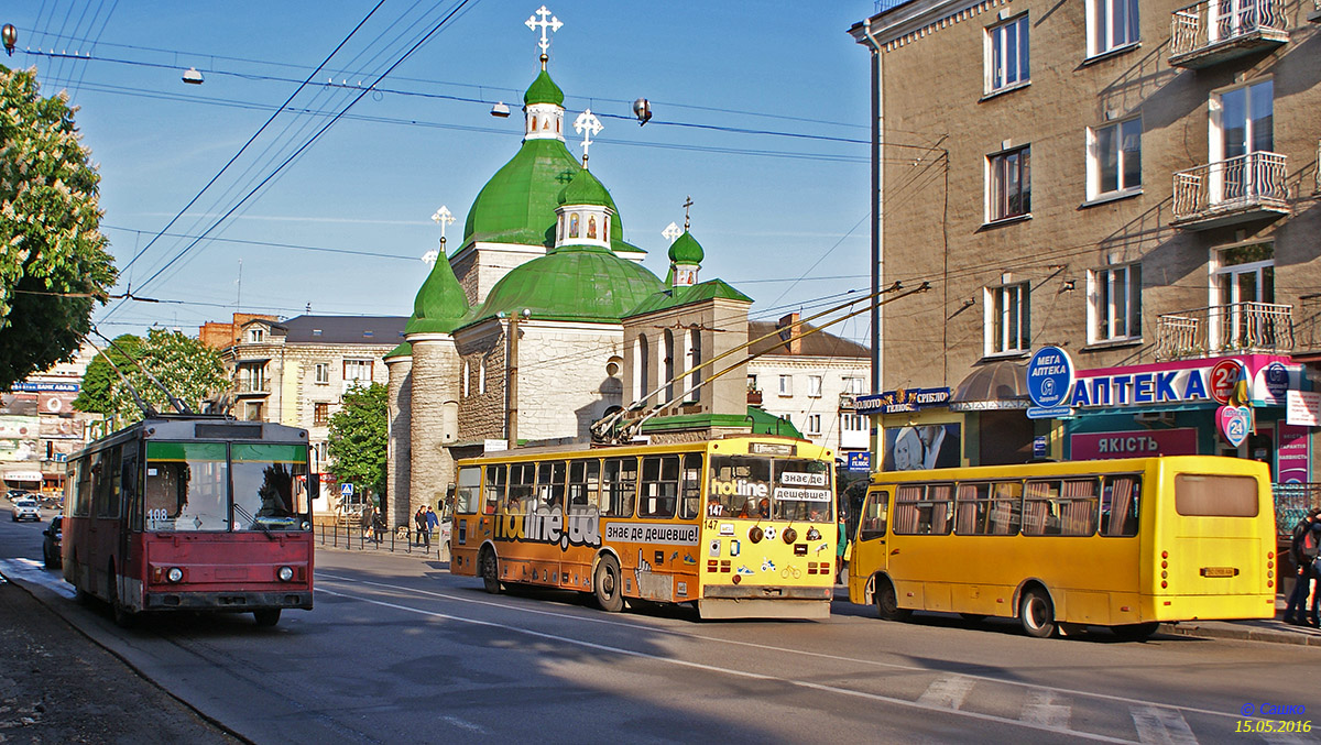 Тернополь, Škoda 14Tr02/6 № 108; Тернополь, Škoda 14Tr11/6 № 147