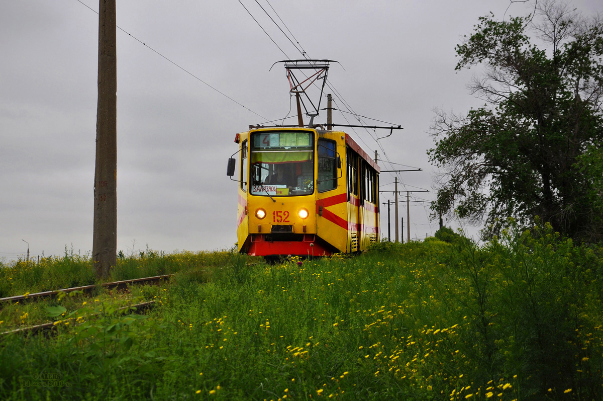 Voljski, 71-611 Nr. 152; Voljski — Tour of the tram line "ZOS" on the KTM 71-611 (14.05.16); Voljski — ZOS tram link