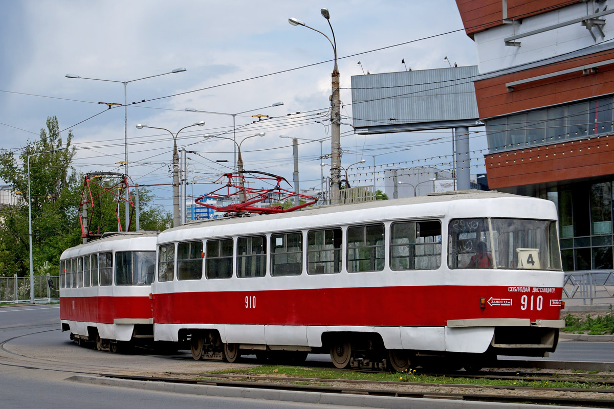 Самара, Tatra T3SU (двухдверная) № 910