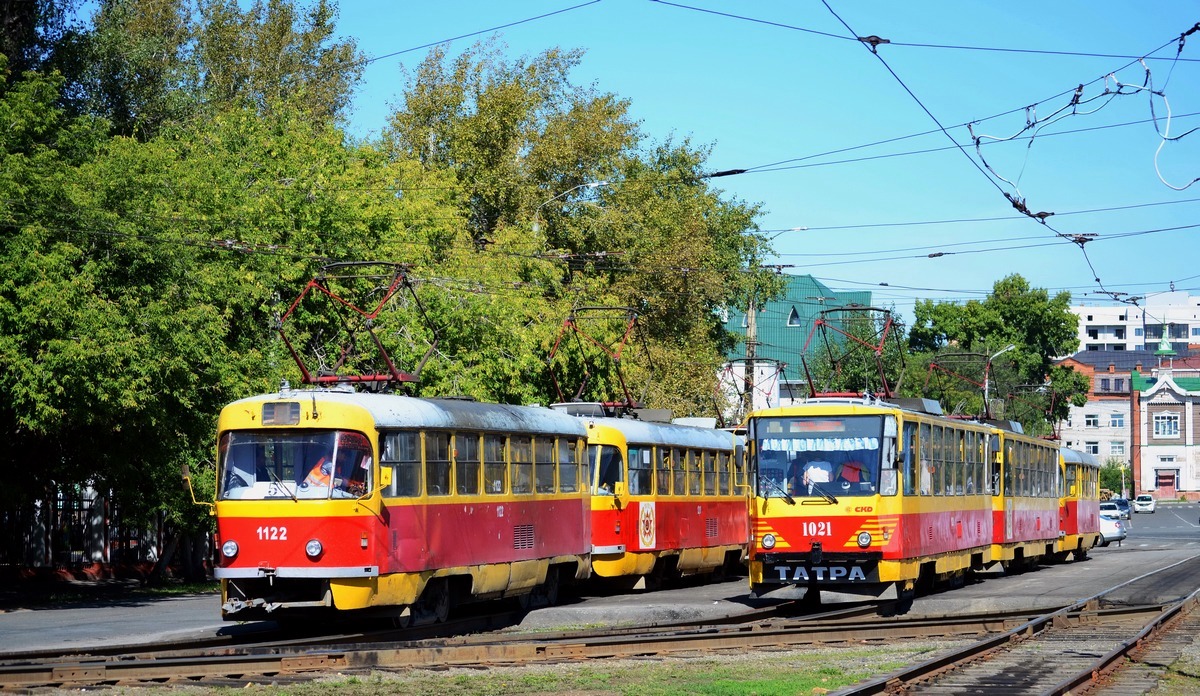 Барнаул, Tatra T3SU № 1122; Барнаул, Tatra T6B5SU № 1021; Барнаул — Конечные станции и разворотные кольца Барнаул, Tatra T3SU № 1122; Барнаул, Tatra T6B5SU № 1021; Барнаул — Конечные станции и разворотные кольца