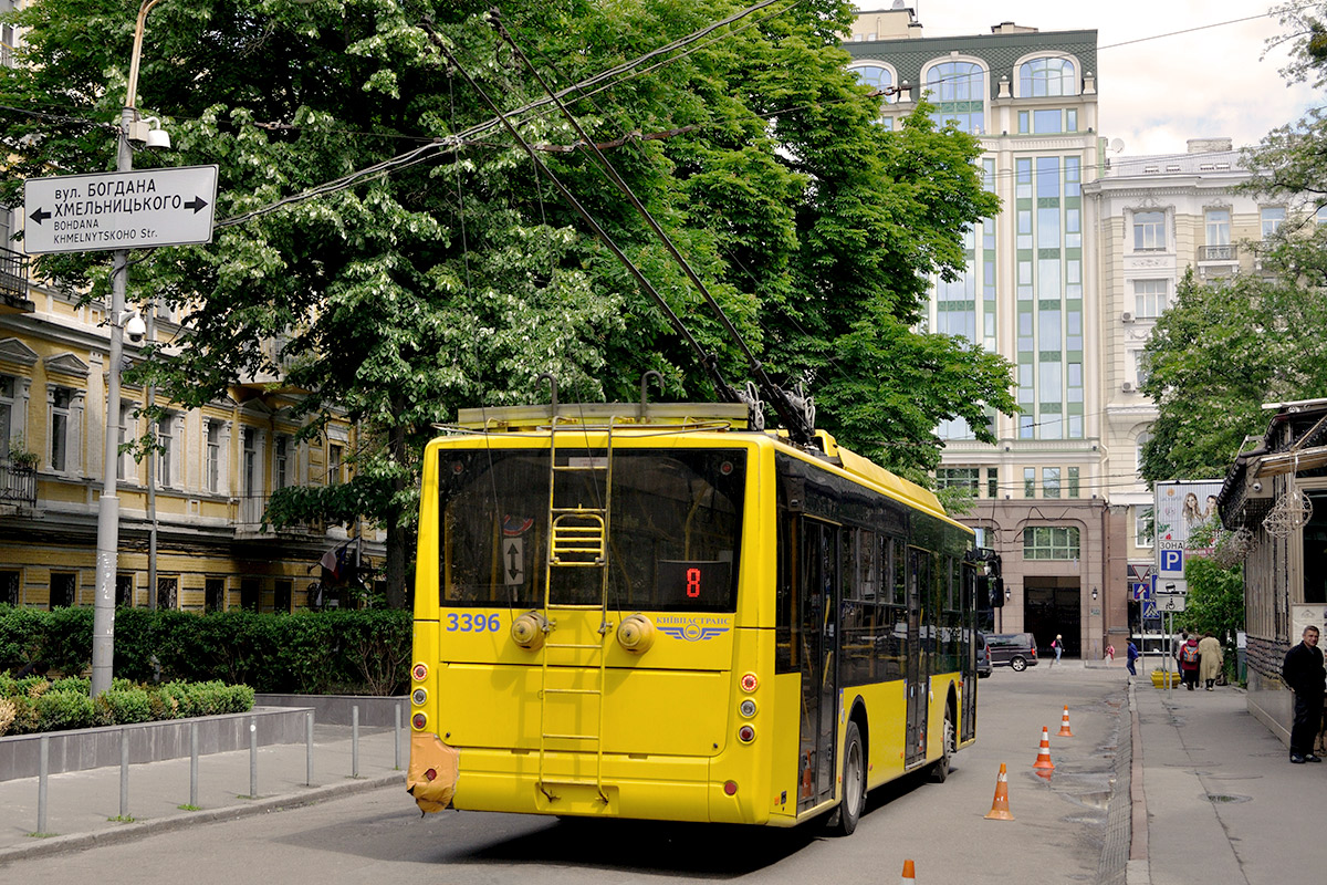 Киев, Богдан Т70110 № 3396; Киев — Движение по служебному кольцу Леонтовича — Б. Хмельницкого — Пирогова