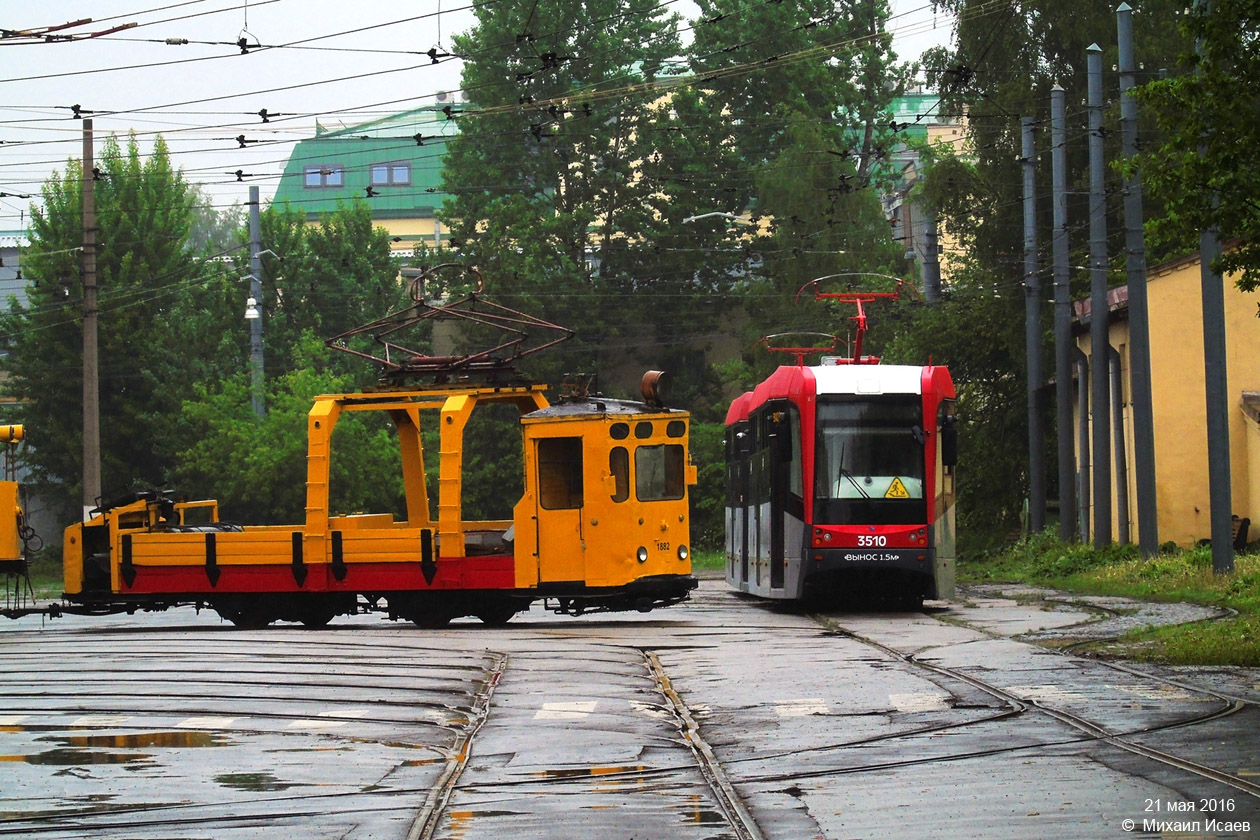 Санкт-Петербург, ГМ-63 № 1882; Санкт-Петербург, ЛМ-68М3 № 3510