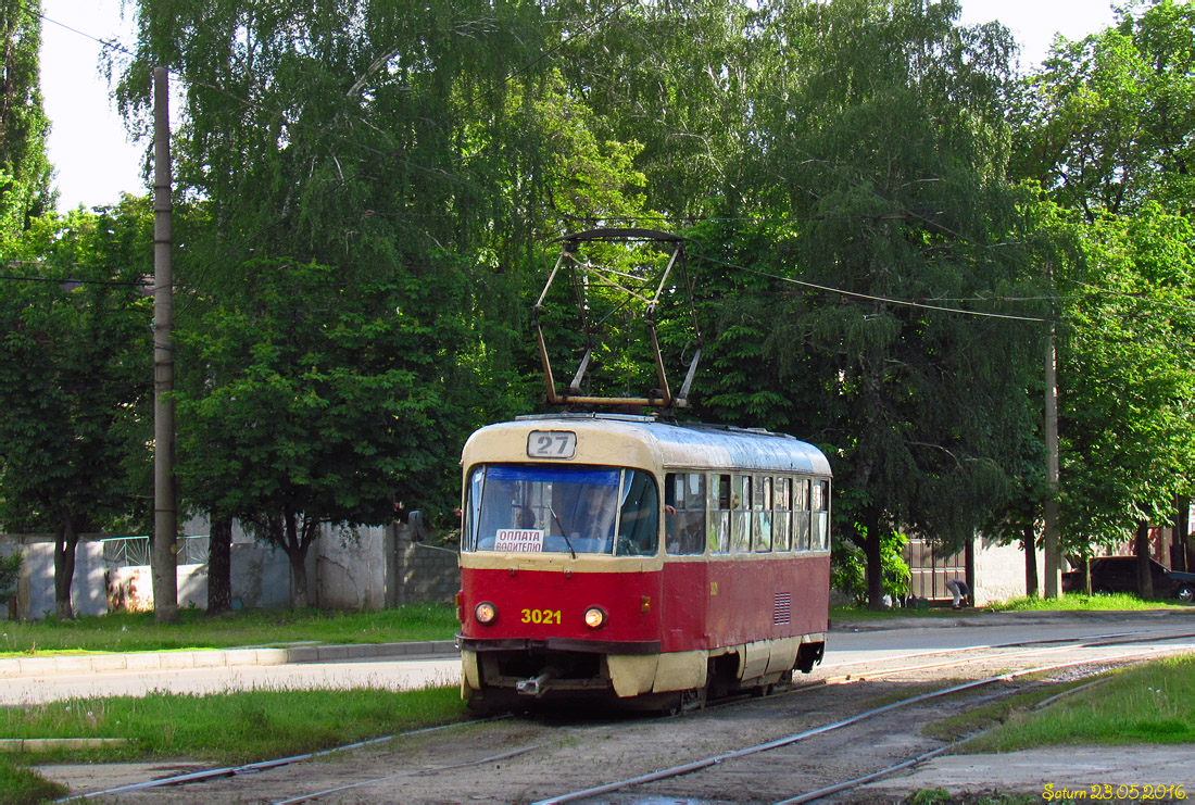 Харьков, Tatra T3SU № 3021