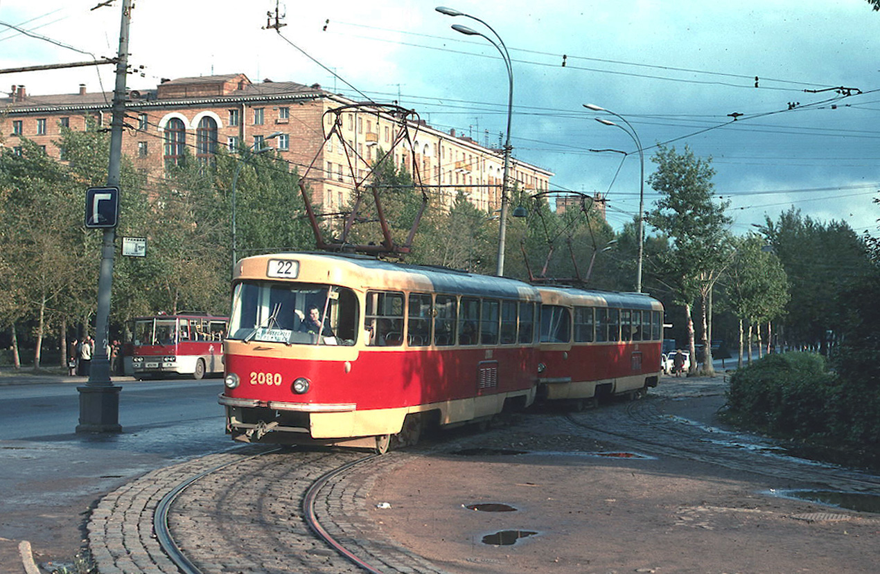 Москва, Tatra T3SU (двухдверная) № 2080
