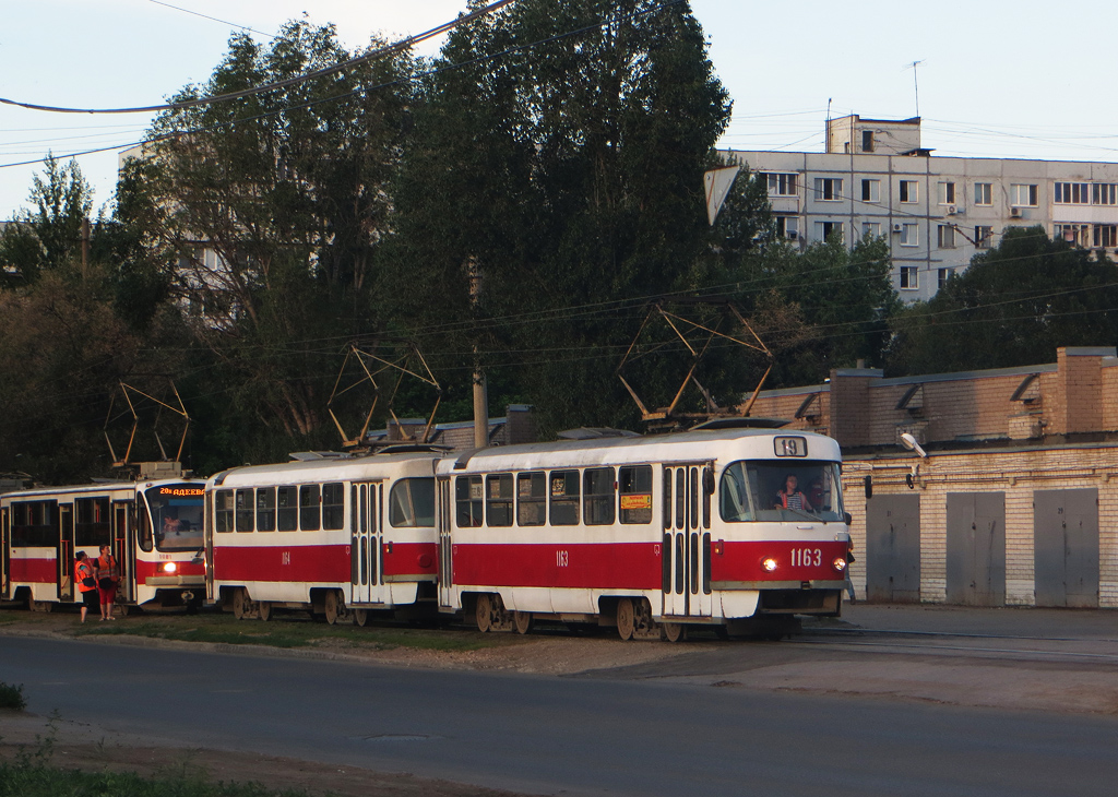 Самара, Tatra T3SU (двухдверная) № 1163; Самара — Конечные станции и кольца (трамвай)