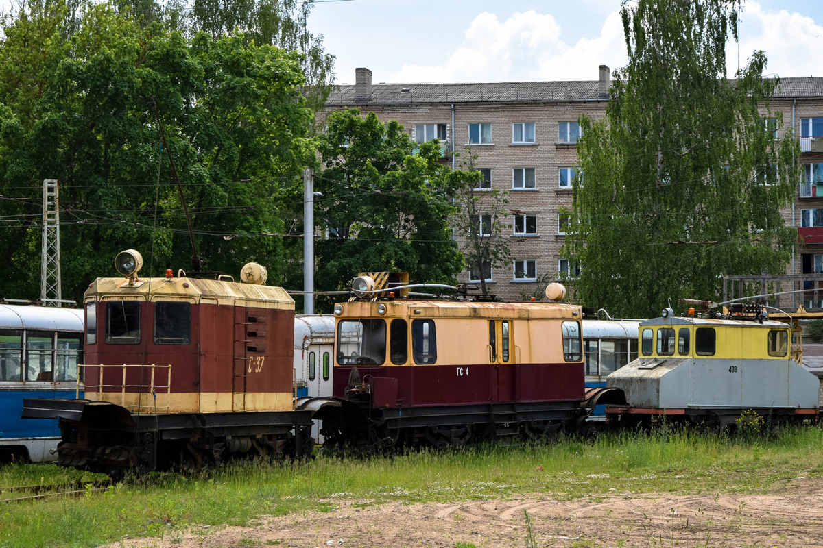 Даугавпилс, ЛС-3 № С-37 (1201); Даугавпилс, ГС-4 (КРТТЗ) № ГС-4; Даугавпилс, Электровоз № 403