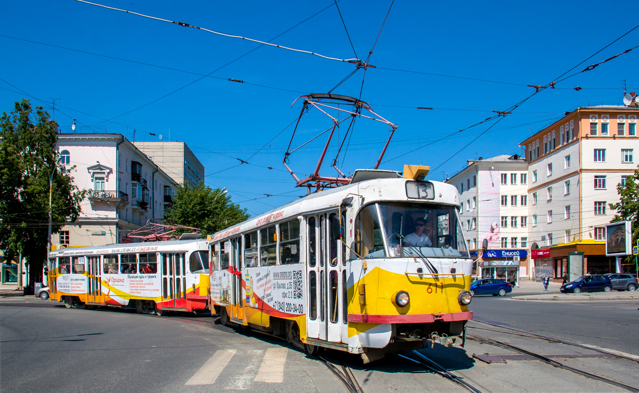 Екатеринбург, Tatra T3SU № 612; Екатеринбург, Tatra T3SU № 611