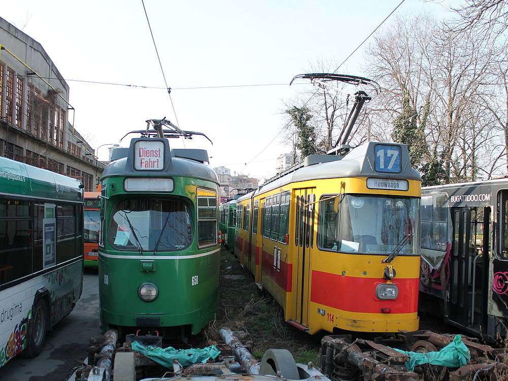 Белград, Duewag GT6 № 650; Белград, SWP/BBC Be 4/6 № 114