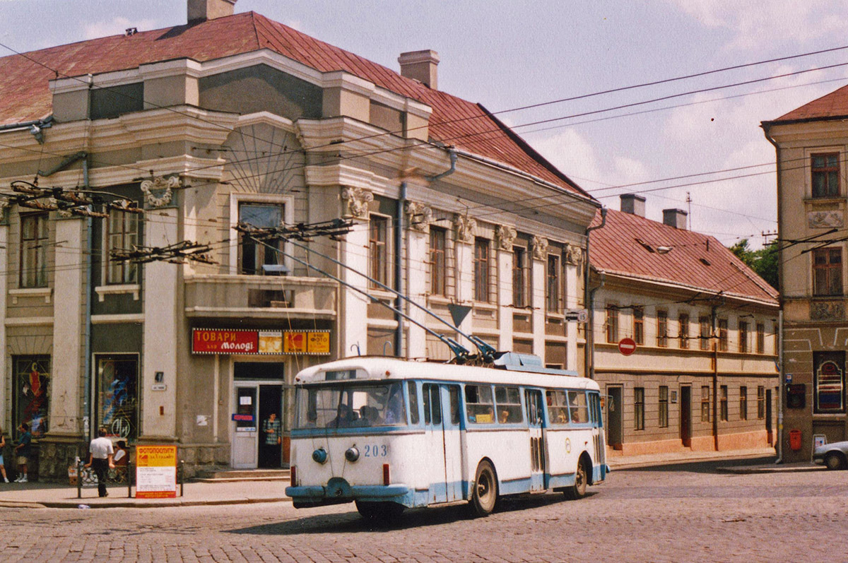 Черновцы, Škoda 9TrH25 № 203; Черновцы — Исторические фотографии (1992-2000 годов)