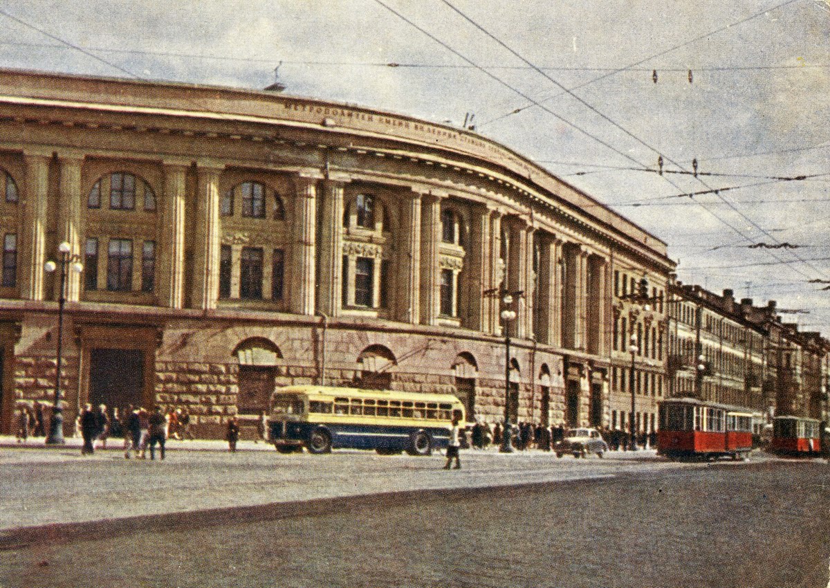 Saint-Petersburg — Historic tramway photos; Saint-Petersburg — Historical trolleybus photos; Saint-Petersburg — Metro — Line 1
