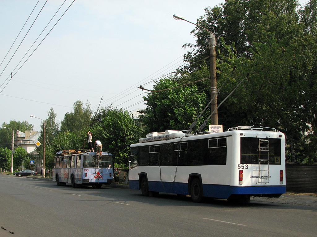 Kirov, ZiU-682 GOH Ivanovo № 595; Kirov, BTZ-52764R № 553