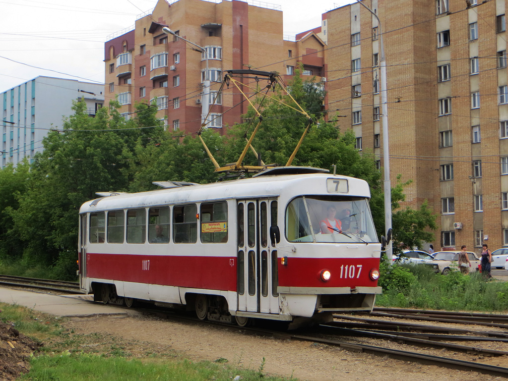 Самара, Tatra T3SU (двухдверная) № 1107