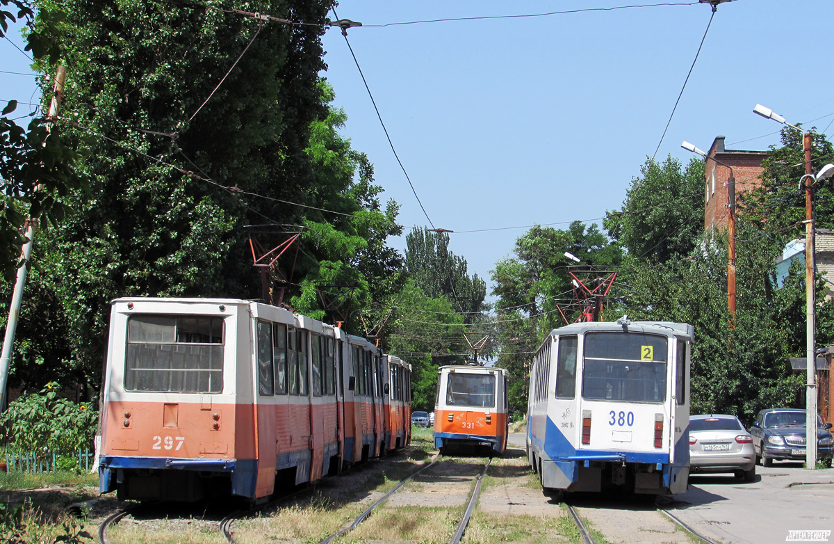 Taganrog, 71-605 (KTM-5M3) # 297; Taganrog, 71-605 (KTM-5M3) # 331; Taganrog, 71-608KM # 380; Taganrog — Tram lines Taganrog, 71-605 (KTM-5M3) # 297; Taganrog, 71-605 (KTM-5M3) # 331; Taganrog, 71-608KM # 380; Taganrog — Tram lines