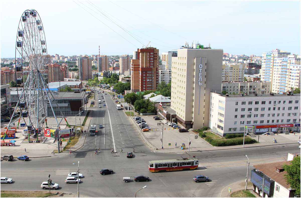 Уфа, БТЗ-52761Р № 1034; Уфа, 71-608КМ № 1012; Уфа — Трамвайная сеть — юг; Уфа — Троллейбусная сеть — юг
