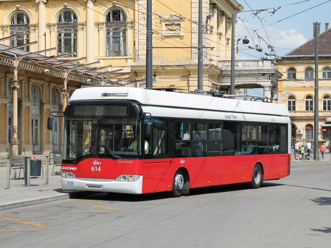 Будапешт, Solaris Trollino II 12 Ganz-Škoda B № 614