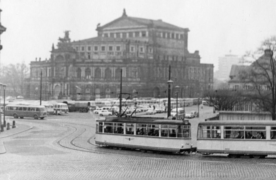 Дрезден — Старые фотографии (трамвай)