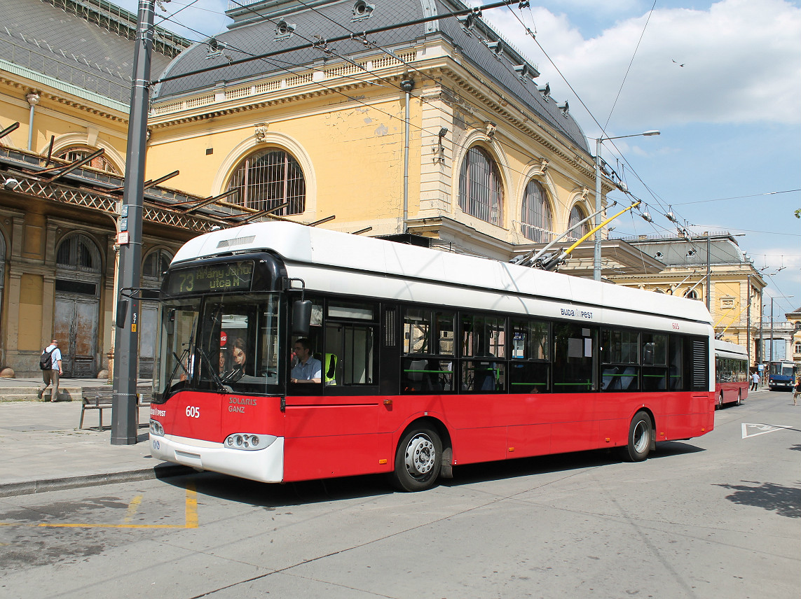 Будапешт, Solaris Trollino II 12 Ganz B № 605
