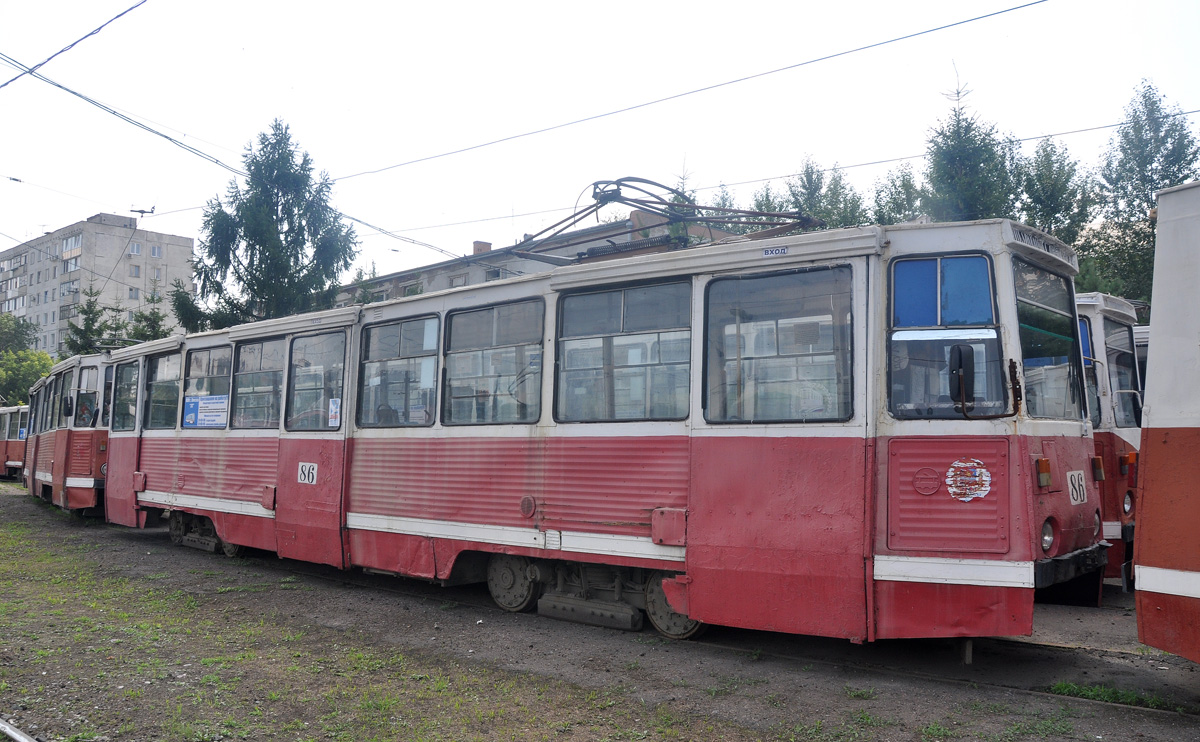 Omsk, 71-605 (KTM-5M3) nr. 86; Omsk — Tram depot # 1