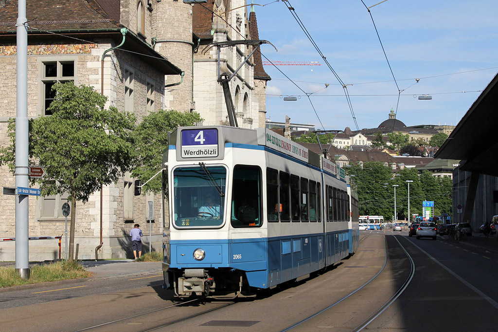 Zurich, SWP/SIG/BBC Be 4/6 "Tram 2000" № 2065