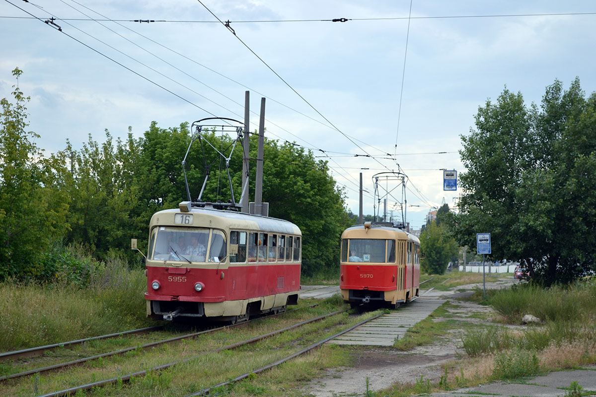 Киев, Tatra T3SU № 5955; Киев, Tatra T3SU № 5970