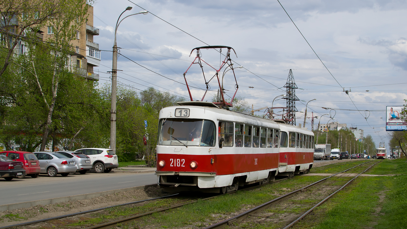 Самара, Tatra T3SU (двухдверная) № 2182