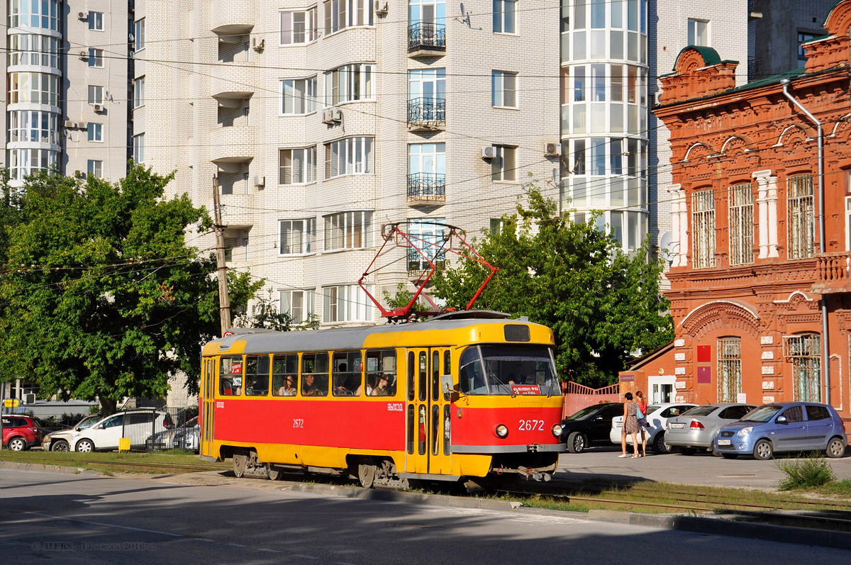 Волгоград, Tatra T3SU (двухдверная) № 2672