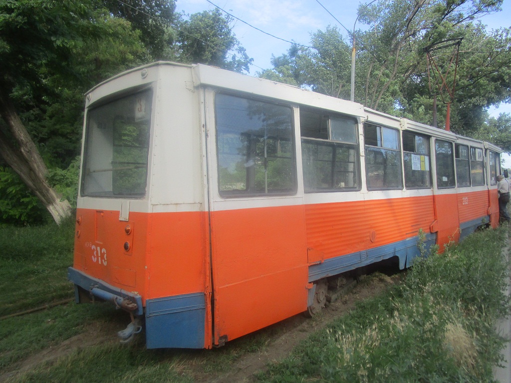 Taganrog, 71-605 (KTM-5M3) # 313; Taganrog — Accidents Taganrog, 71-605 (KTM-5M3) # 313; Taganrog — Accidents