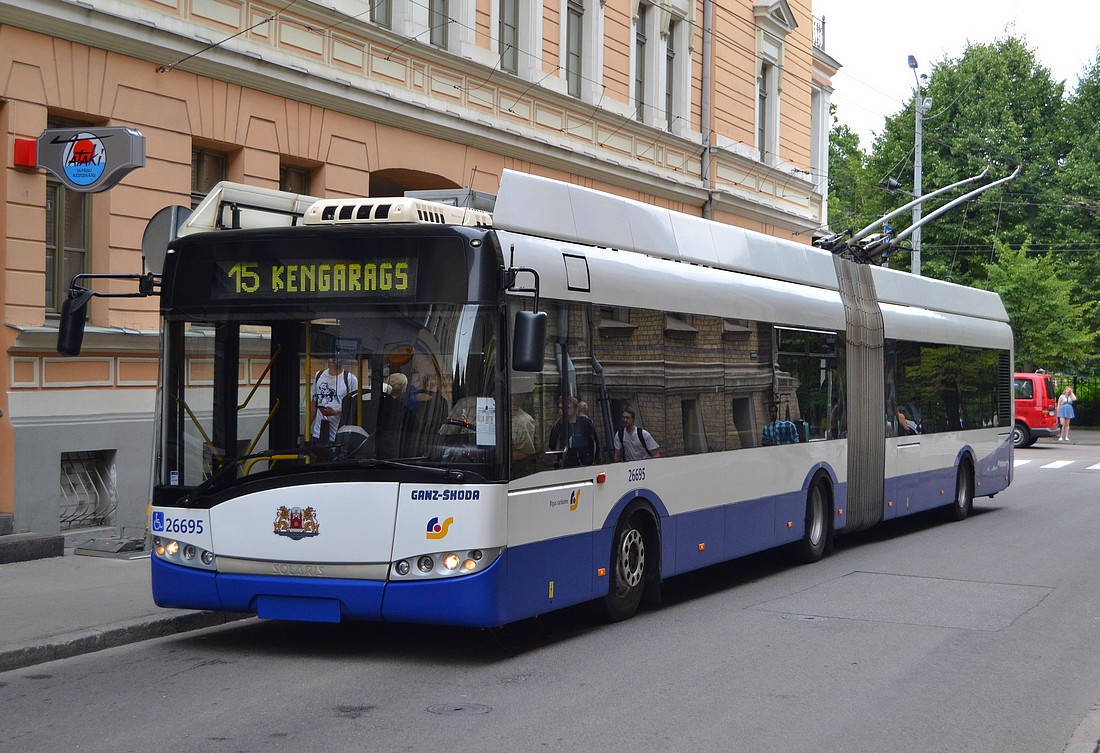Рига, Solaris Trollino III 18 Ganz-Škoda № 26695