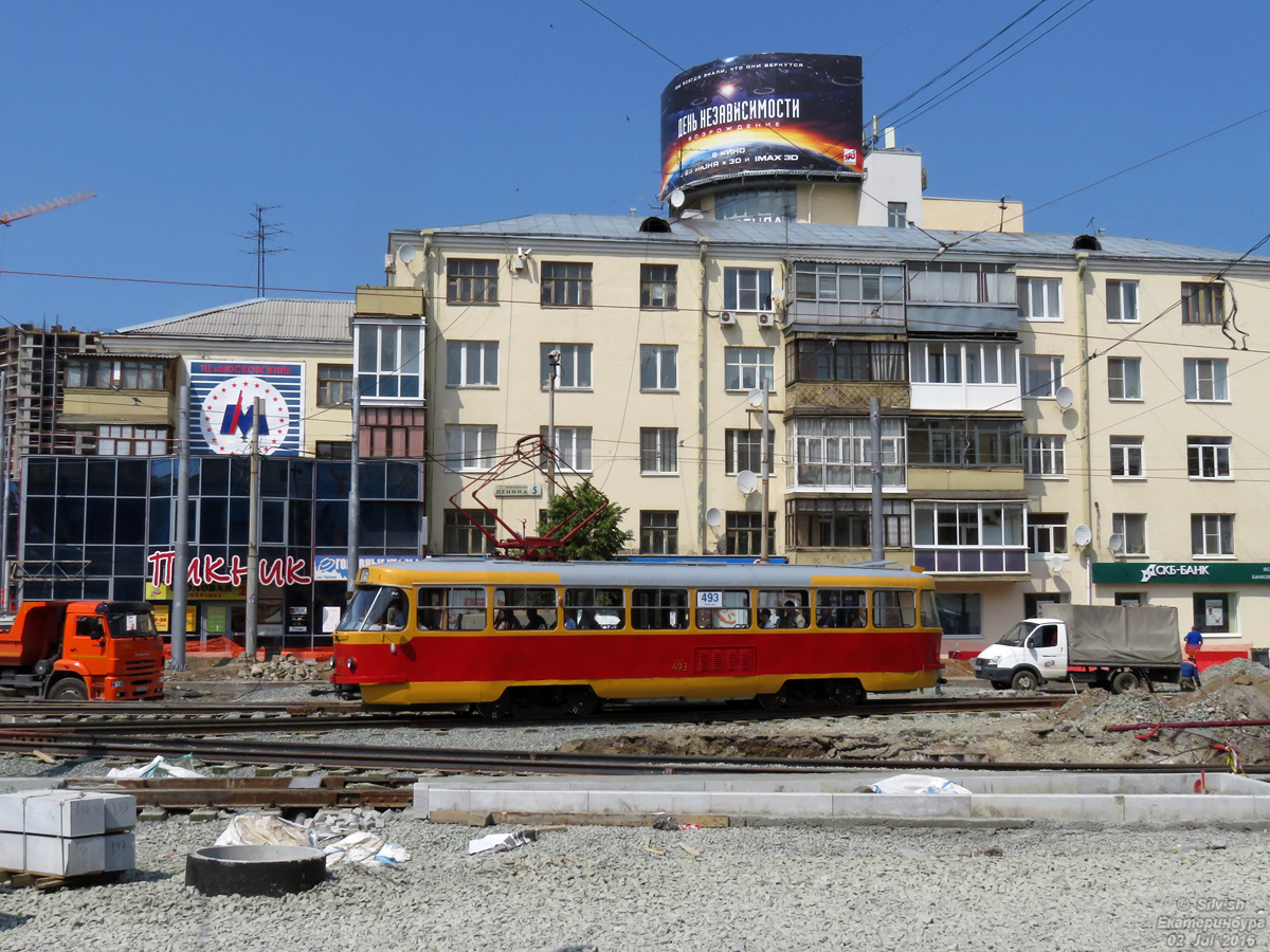 Екатеринбург, Tatra T3SU (двухдверная) № 493