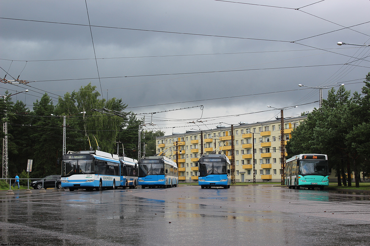 Таллин, Solaris Trollino II 12 Ganz № 332; Таллин, Solaris Trollino II 12 Ganz № 315; Таллин, Solaris Trollino II 12 Ganz № 317 Таллин, Solaris Trollino II 12 Ganz № 332; Таллин, Solaris Trollino II 12 Ganz № 315; Таллин, Solaris Trollino II 12 Ganz № 317